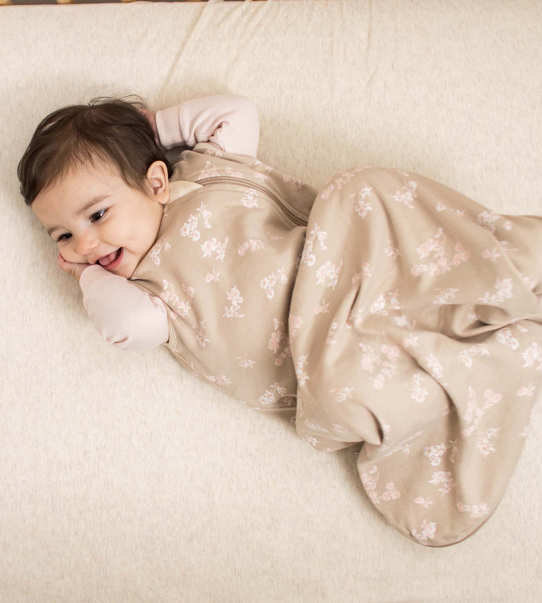 Whimsical Floral Organic Lightweight Beekeeper™ Wearable Baby Blanket - Image 5